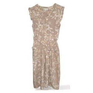 Monteau Los Angeles Blush Color Floral Dress Womens Size Medium M Summer Pretty